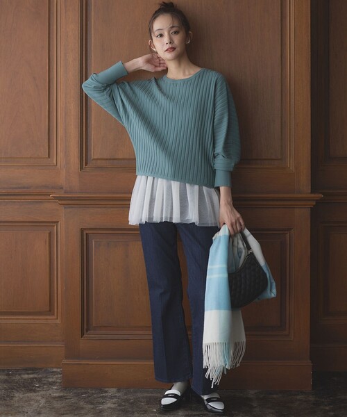 【セール】BOREROリブドルマン ニット（ニット/セーター）｜組曲（クミキョク）