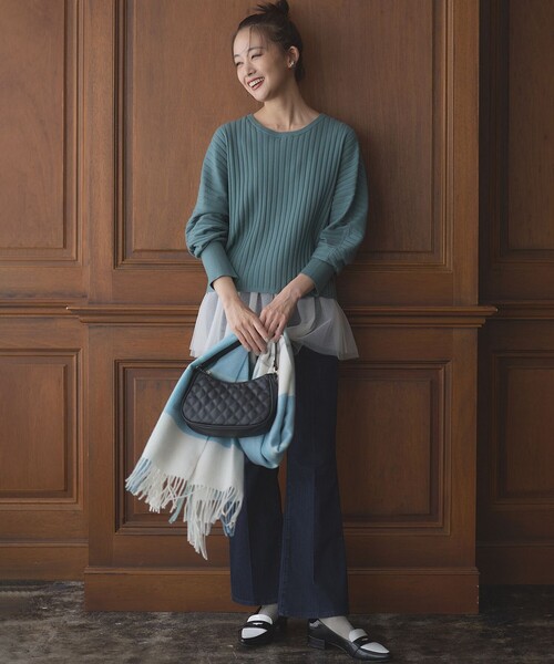 【セール】BOREROリブドルマン ニット（ニット/セーター）｜組曲（クミキョク）