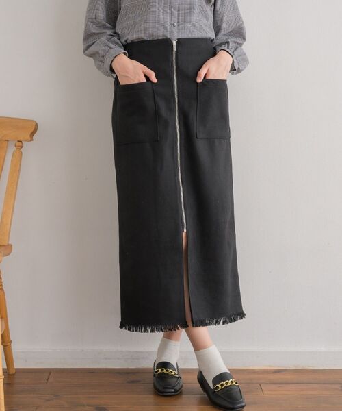 RETRO GIRL(レトロガール)の「前ジップナローSK(スカート・レディース・ブルー系その他2/グレー系その他2/ブラック・FREE)」の10枚目の写真