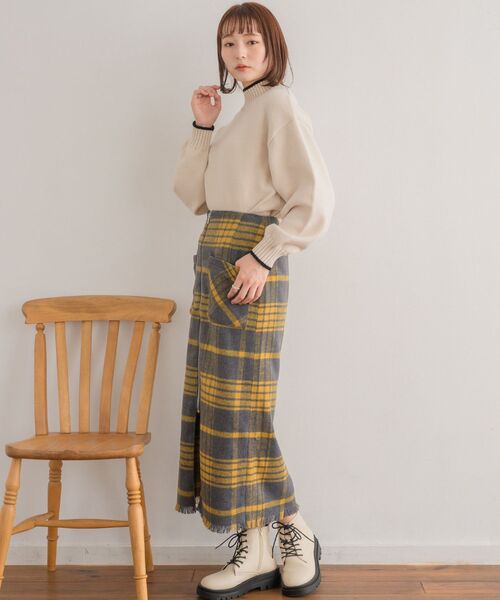 RETRO GIRL(レトロガール)の「前ジップナローSK(スカート・レディース・ブルー系その他2/グレー系その他2/ブラック・FREE)」の19枚目の写真