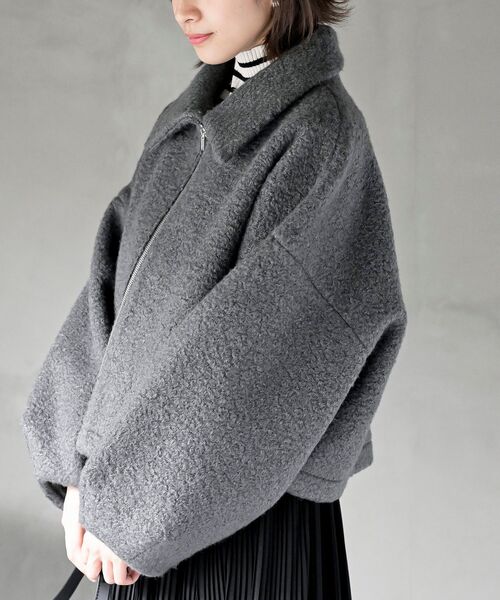 ジャケット・アウター r フルジップ ブルゾン ジャケット ナイロンワッシャー アウター