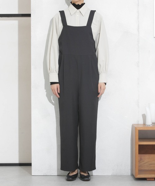 NANO universe（ナノユニバース）の「サロペットパンツ（サロペット/オーバーオール・レディース・グレー/ライトブラウン/ブラック・FREE）」の22枚目の写真