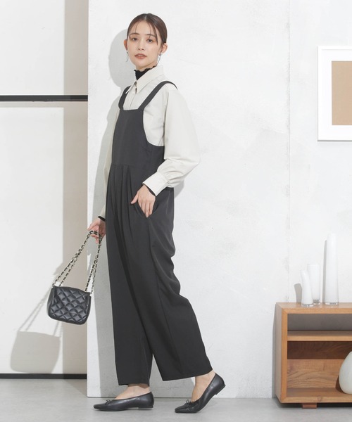 NANO universe（ナノユニバース）の「サロペットパンツ（サロペット/オーバーオール・レディース・グレー/ライトブラウン/ブラック・FREE）」の19枚目の写真