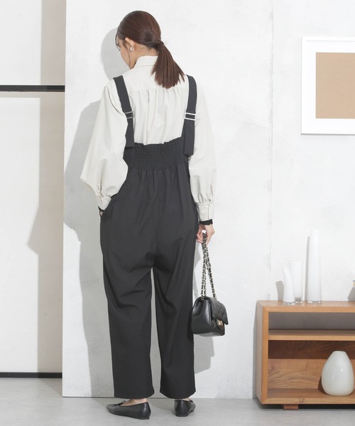 NANO universe（ナノユニバース）の「サロペットパンツ（サロペット/オーバーオール・レディース・グレー/ライトブラウン/ブラック・FREE）」の21枚目の写真