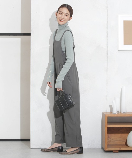 NANO universe（ナノユニバース）の「サロペットパンツ（サロペット/オーバーオール・レディース・グレー/ライトブラウン/ブラック・FREE）」の7枚目の写真