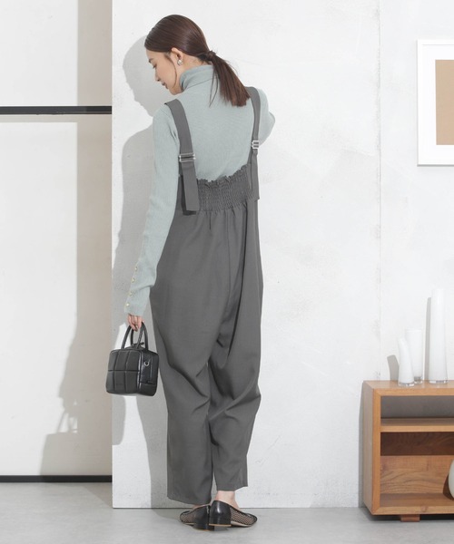 NANO universe（ナノユニバース）の「サロペットパンツ（サロペット/オーバーオール・レディース・グレー/ライトブラウン/ブラック・FREE）」の9枚目の写真