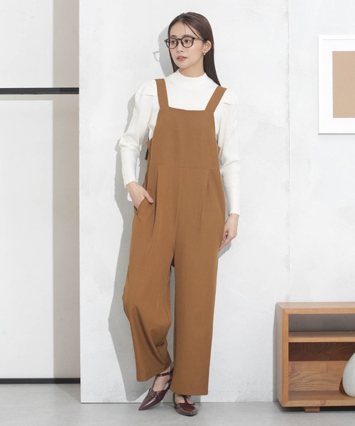 NANO universe（ナノユニバース）の「サロペットパンツ（サロペット/オーバーオール・レディース・グレー/ライトブラウン/ブラック・FREE）」の10枚目の写真