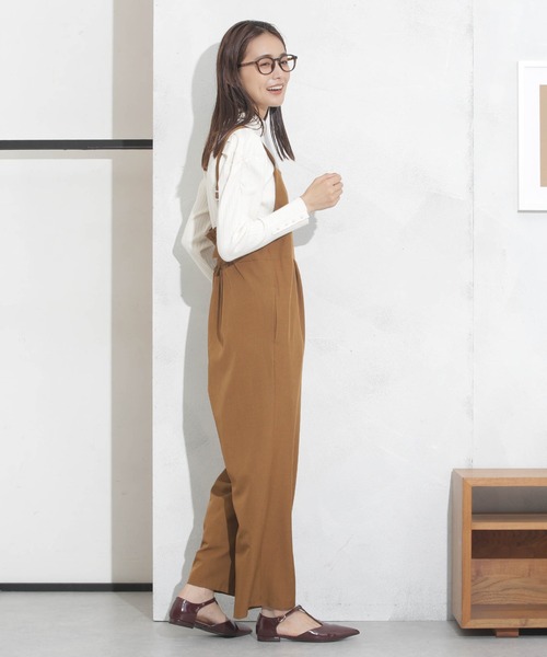 NANO universe（ナノユニバース）の「サロペットパンツ（サロペット/オーバーオール・レディース・グレー/ライトブラウン/ブラック・FREE）」の12枚目の写真