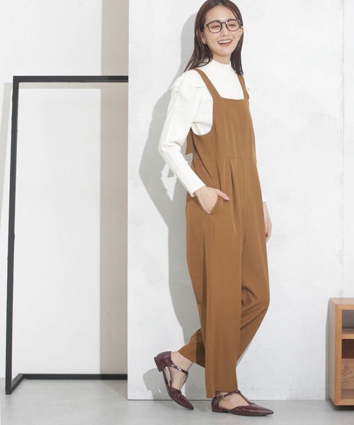 NANO universe（ナノユニバース）の「サロペットパンツ（サロペット/オーバーオール・レディース・グレー/ライトブラウン/ブラック・FREE）」の13枚目の写真