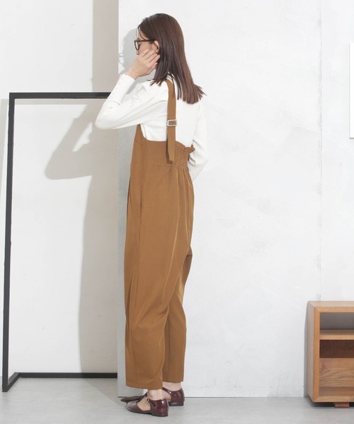 NANO universe（ナノユニバース）の「サロペットパンツ（サロペット/オーバーオール・レディース・グレー/ライトブラウン/ブラック・FREE）」の14枚目の写真