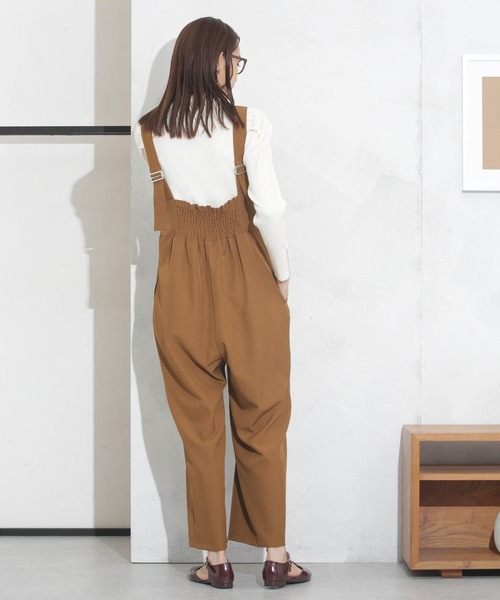 NANO universe（ナノユニバース）の「サロペットパンツ（サロペット/オーバーオール・レディース・グレー/ライトブラウン/ブラック・FREE）」の15枚目の写真