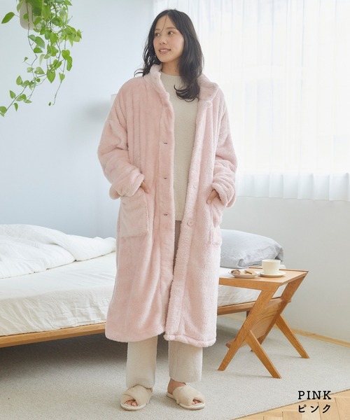 cross marche（クロスマルシェ）の「【温活本舗】着る毛布（ルームウェア/パジャマ・レディース・ピンク/チャコールグレー・フリー）」の16枚目の写真