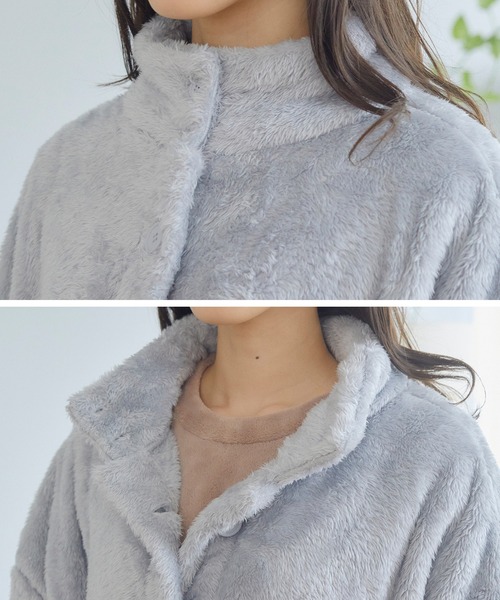 cross marche（クロスマルシェ）の「【温活本舗】着る毛布（ルームウェア/パジャマ・レディース・ピンク/チャコールグレー・フリー）」の18枚目の写真