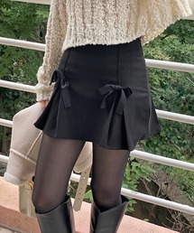 ハイティーンリボンプリーツスカート