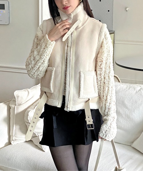 by muni:r（バイ ムニール）の「ハイティーンリボンプリーツスカート（スカート・レディース・ブラック/グレー・SMALL/MEDIUM）」の11枚目の写真