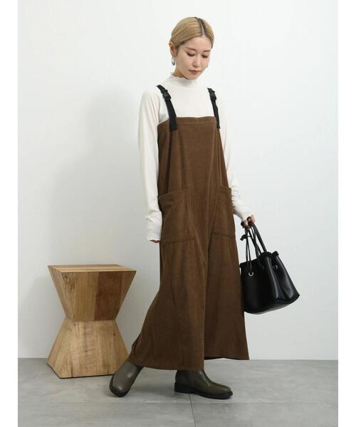 Samansa Mos2 blue(サマンサモスモスブルー)の「コーデュロイジャンスカ(ワンピース・レディース・ブラウン/グレー/ブラック・F)」の3枚目の写真