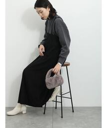 Samansa Mos2 blue | コーデュロイジャンスカ(ワンピース)