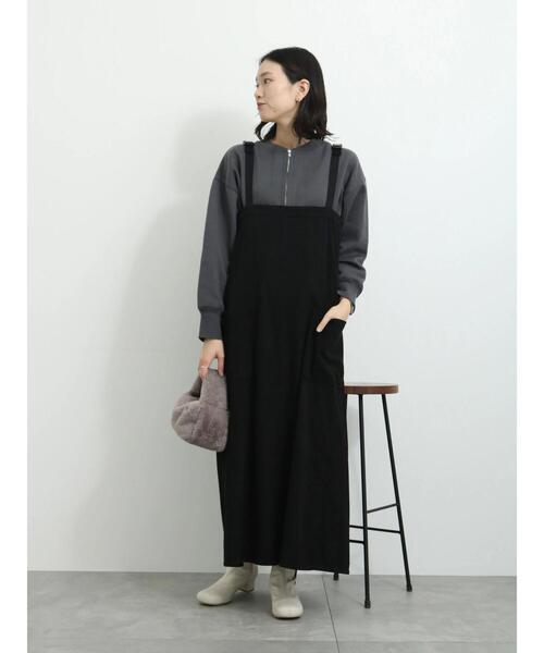 Samansa Mos2 blue(サマンサモスモスブルー)の「コーデュロイジャンスカ(ワンピース・レディース・ブラウン/グレー/ブラック・F)」の10枚目の写真