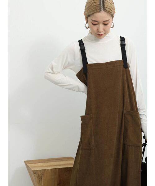 Samansa Mos2 blue(サマンサモスモスブルー)の「コーデュロイジャンスカ(ワンピース・レディース・ブラウン/グレー/ブラック・F)」の15枚目の写真