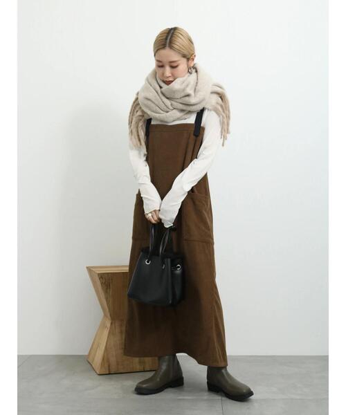 Samansa Mos2 blue(サマンサモスモスブルー)の「コーデュロイジャンスカ(ワンピース・レディース・ブラウン/グレー/ブラック・F)」の19枚目の写真