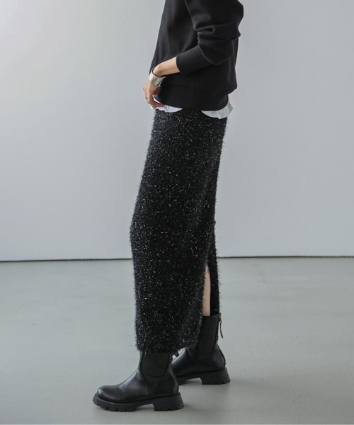 AMELY（エミリー）の「シャギーニットスカート（スカート・レディース・ベージュ/グレー/ピンク系その他/ブラック・フリー）」の20枚目の写真