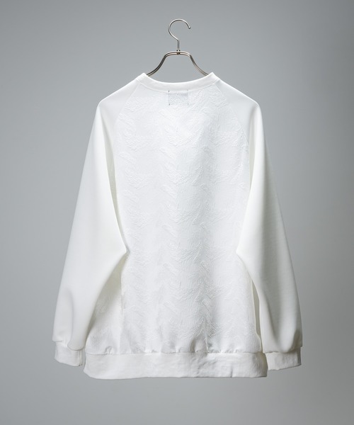 KUUUPY（クーピー）の「Docking Jacquard Pullover - ドッキングジャガードプルオーバー（スウェット・メンズ・ブラック/ホワイト・LARGE/MEDIUM/SMALL）」の11枚目の写真