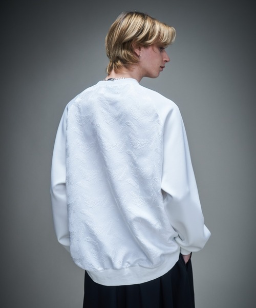 KUUUPY（クーピー）の「Docking Jacquard Pullover - ドッキングジャガードプルオーバー（スウェット・メンズ・ブラック/ホワイト・LARGE/MEDIUM/SMALL）」の20枚目の写真