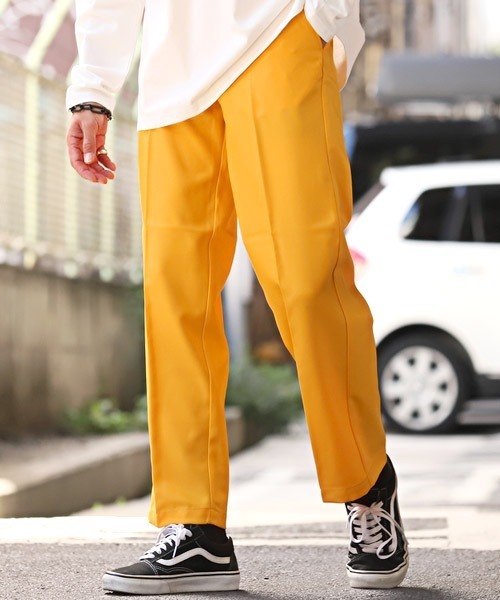 LUXSTYLE(ラグスタイル)の「カラーテーパードパンツ(スラックス・メンズ・ブラウン/レッド/グリーン/オレンジ/ベージュ/イエロー/ブラック・L/XL/M/S)」の5枚目の写真