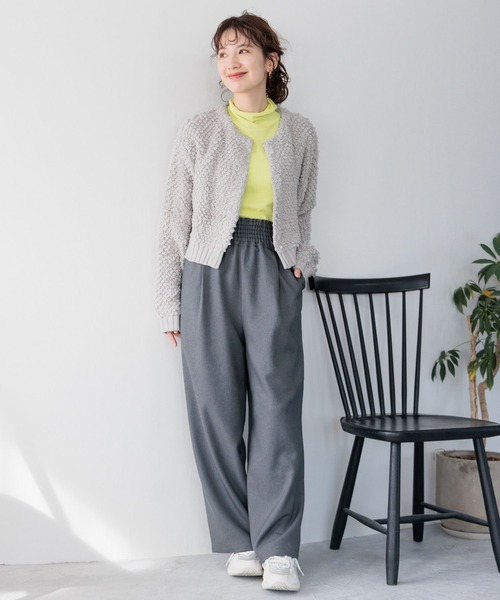 LEPSIM（レプシィム）の「5ゲージループショートカーディガン　990513（カーディガン/ボレロ・レディース・ライトグレー/アイボリー/ブラック・FREE）」の21枚目の写真