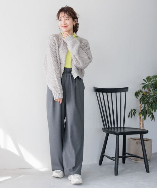 LEPSIM（レプシィム）の「5ゲージループショートカーディガン　990513（カーディガン/ボレロ・レディース・ライトグレー/アイボリー/ブラック・FREE）」の22枚目の写真