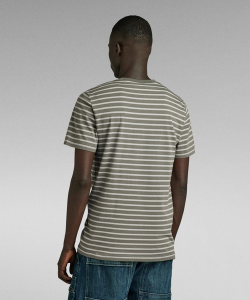 G-STAR(ジースター)の「STRIPE SLIM T-SHIRT/ストライプT(Tシャツ/カットソー・メンズ・ストライプ/ブルー系その他・SMALL/MEDIUM/LARGE/X-LARGE/X-SMALL)」の7枚目の写真