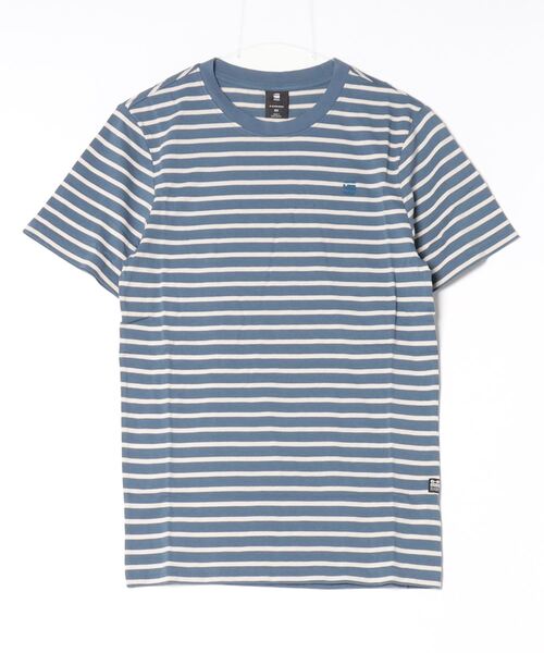 G-STAR(ジースター)の「STRIPE SLIM T-SHIRT/ストライプT(Tシャツ/カットソー・メンズ・ストライプ/ブルー系その他・SMALL/MEDIUM/LARGE/X-LARGE/X-SMALL)」の16枚目の写真