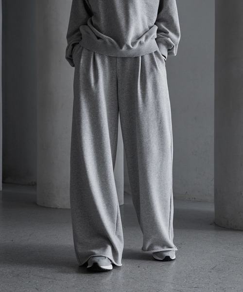 CALLNE(カルネ)の「【CALLNE】2tuck Cutoff Sweat Slacks / 2タックカットオフ スウェットスラックス(スウェットパンツ・メンズ・ライトグレー/ブラック系/グレー/チャコールグレー・S/M/L)」の16枚目の写真