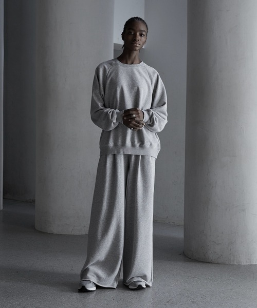 CALLNE(カルネ)の「【CALLNE】2tuck Cutoff Sweat Slacks / 2タックカットオフ スウェットスラックス(スウェットパンツ・メンズ・ライトグレー/ブラック系/グレー/チャコールグレー・S/M/L)」の18枚目の写真