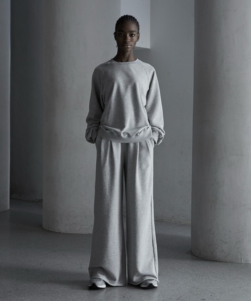 CALLNE(カルネ)の「【CALLNE】2tuck Cutoff Sweat Slacks / 2タックカットオフ スウェットスラックス(スウェットパンツ・メンズ・ライトグレー/ブラック系/グレー/チャコールグレー・S/M/L)」の19枚目の写真
