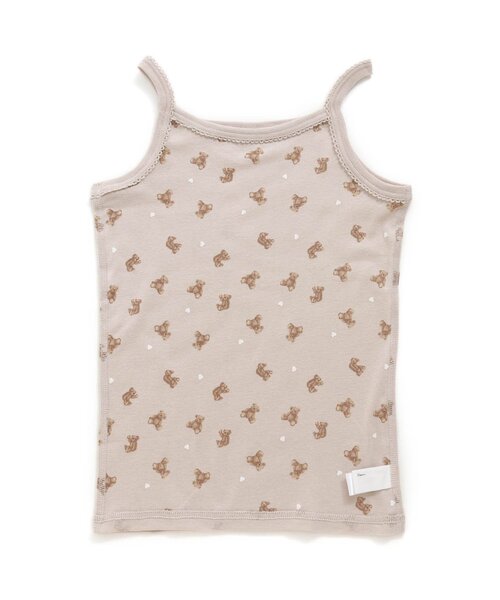 apres les cours(アプレレクール)の「GIRLSフライス総柄キャミソール_一部WEB限定カラー(キャミソール・キッズ・ラベンダー/サーモンピンク/ベージュ/アイボリー・100/90/120/130/80/110)」の3枚目の写真
