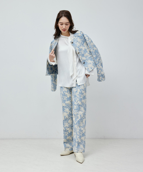 ROPE'（ロペ）の「【DEVEAUX】ジャカードショートブルゾン（ブルゾン・レディース・ブルー系その他4・FREE）」の5枚目の写真