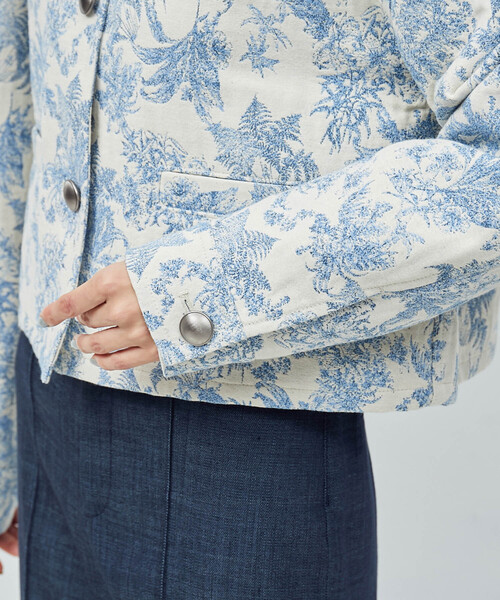 ROPE'（ロペ）の「【DEVEAUX】ジャカードショートブルゾン（ブルゾン・レディース・ブルー系その他4・FREE）」の13枚目の写真