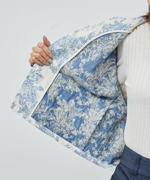 ROPE'（ロペ）の「【DEVEAUX】ジャカードショートブルゾン（ブルゾン・レディース・ブルー系その他4・FREE）」の16枚目の写真