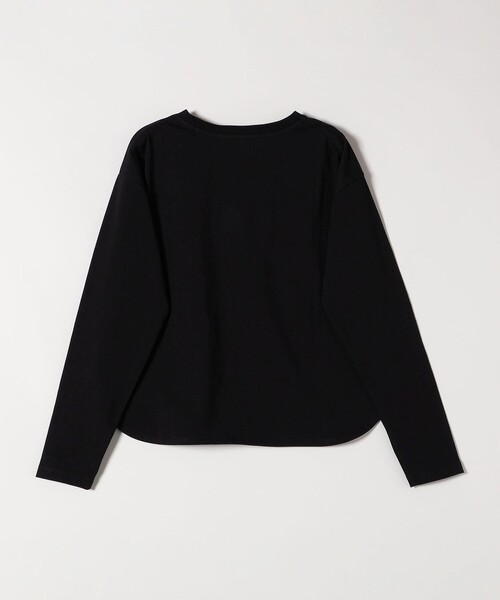 quaranciel(カランシエル)の「quaranciel:〈洗濯機可能〉ラウンドヘム ロングスリーブ コンパクト Tシャツ(Tシャツ/カットソー・レディース・チャコールグレー/ホワイト/オフホワイト/ブラック・ONE SIZE)」の11枚目の写真
