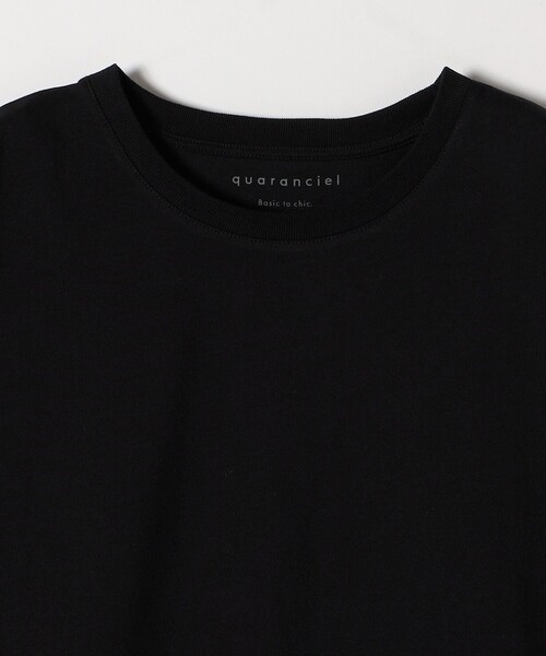 quaranciel(カランシエル)の「quaranciel:〈洗濯機可能〉ラウンドヘム ロングスリーブ コンパクト Tシャツ(Tシャツ/カットソー・レディース・チャコールグレー/ホワイト/オフホワイト/ブラック・ONE SIZE)」の12枚目の写真