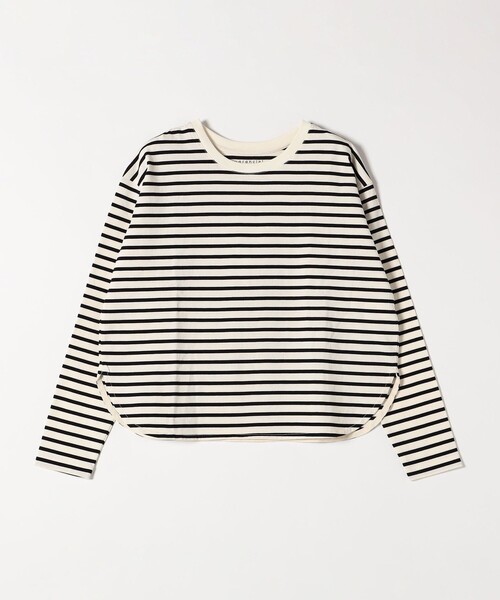 quaranciel(カランシエル)の「quaranciel:〈洗濯機可能〉ラウンドヘム ロングスリーブ コンパクト Tシャツ(Tシャツ/カットソー・レディース・チャコールグレー/ホワイト/オフホワイト/ブラック・ONE SIZE)」の17枚目の写真