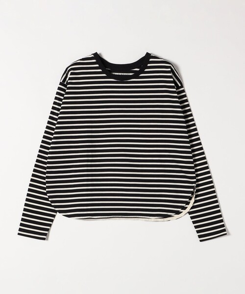 quaranciel(カランシエル)の「quaranciel:〈洗濯機可能〉ラウンドヘム ロングスリーブ コンパクト Tシャツ(Tシャツ/カットソー・レディース・チャコールグレー/ホワイト/オフホワイト/ブラック・ONE SIZE)」の19枚目の写真