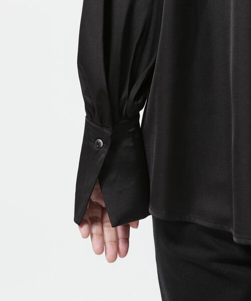 AULA（アウラ）の「AULA/アウラ/Sheer Trim Silk Touch Shirt（シャツ/ブラウス・レディース・ホワイト/ブラック・F）」の17枚目の写真