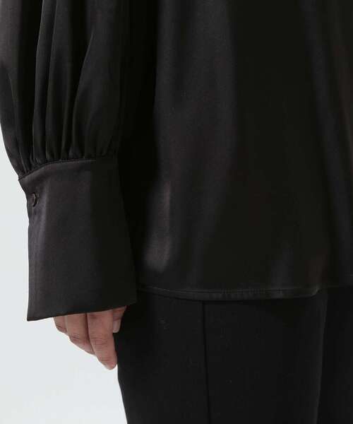 AULA（アウラ）の「AULA/アウラ/Sheer Trim Silk Touch Shirt（シャツ/ブラウス・レディース・ホワイト/ブラック・F）」の16枚目の写真