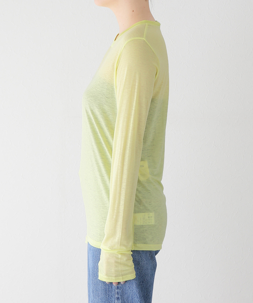FRAMeWORK(フレームワーク)の「【BASERANGE/ベースレンジ】LONG SLEEVE TEE(Tシャツ/カットソー・レディース・ライトグリーン・FREE)」の4枚目の写真