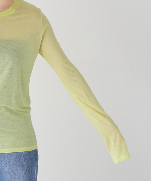 FRAMeWORK(フレームワーク)の「【BASERANGE/ベースレンジ】LONG SLEEVE TEE(Tシャツ/カットソー・レディース・ライトグリーン・FREE)」の8枚目の写真