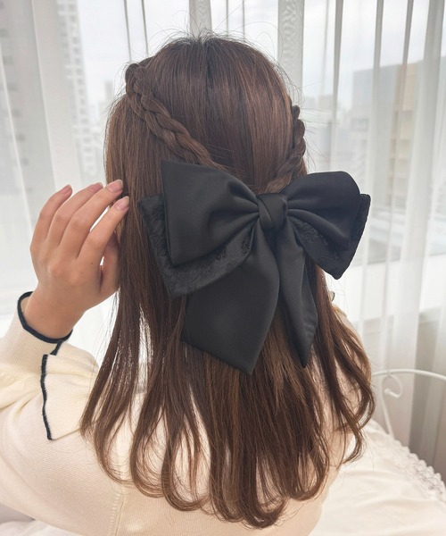 apres jour×ARIAZ】レースデザインヘアリボンバレッタ（バレッタ/ヘア