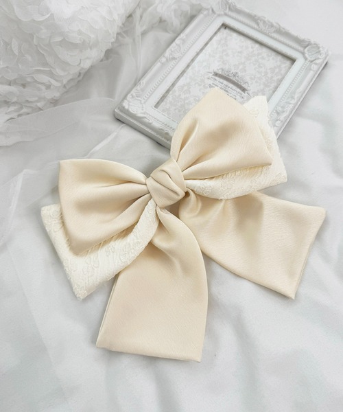 apres jour×ARIAZ】レースデザインヘアリボンバレッタ（バレッタ/ヘア