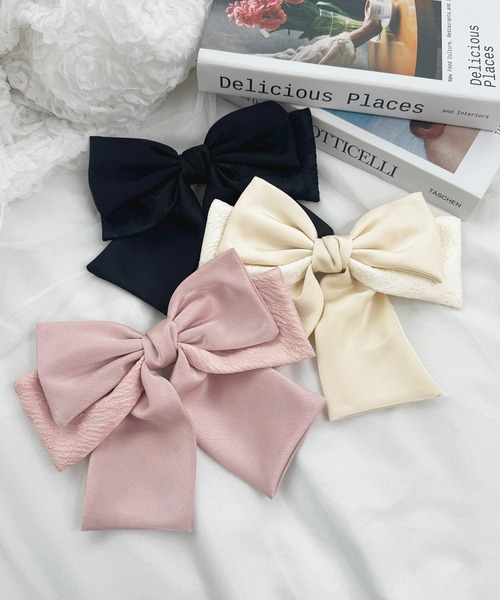 apres jour×ARIAZ】レースデザインヘアリボンバレッタ（バレッタ/ヘア